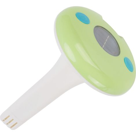 Thermomètre solaire flottant 2 en 1 pour piscine, facile à lire, avec indicateur de salinité, de température et de qualité de l'eau. Idéal pour les piscines, spas et jacuzzis. (1/5)