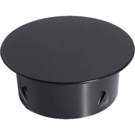 Couvercle de cheminée - Pour tuyaux de poêle - Acier inoxydable - Avec boucle réglable - Noir - Pour tuyaux de 63 mm (1/4)