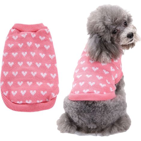 Pull pour Chien,T-Shirt Doux et Chaud vêtements d'hiver pour Chiens, Chandail Chaud d'hiver de Chat de Chien, Veste Chaude d'animal familier（M）