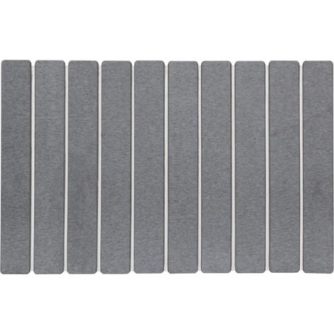 5Five Simply Smart – Caillebotis enroulable diatomite 39x59cm gris – Dos antidérapant – Ultra-absorbant pour baignoire et douche (1/4)