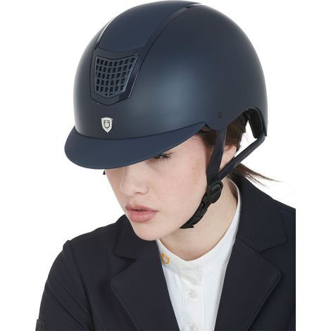 TAGLIA M EQUESTRO Cap Eclipse Plain BLU CASCO EQUITAZIONE (1/3)