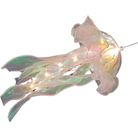 Lampe méduse, portable, lumineuse, à suspendre, veilleuse méduse créative pour la décoration intérieure, rose (1/5)