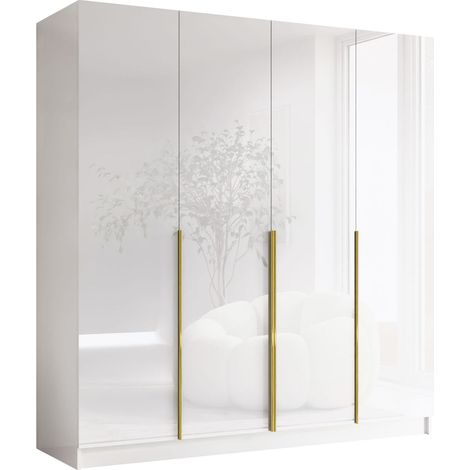 Armario Atlanta 176, Dorado, 215x200x58cm, Puertas de armario: Con bisagras, Número de estantes: 0