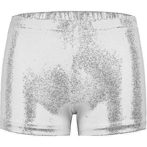 Hochwertige Gymnastikshorts für Mädchen in leuchtenden Farben, ideal für Ballett, Gymnastik und Tanztraining (Silber 110) (1/5)