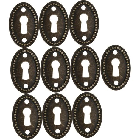 Operitacx Lot de 10 plaques recouvrement ovales pour serrures (1/5)