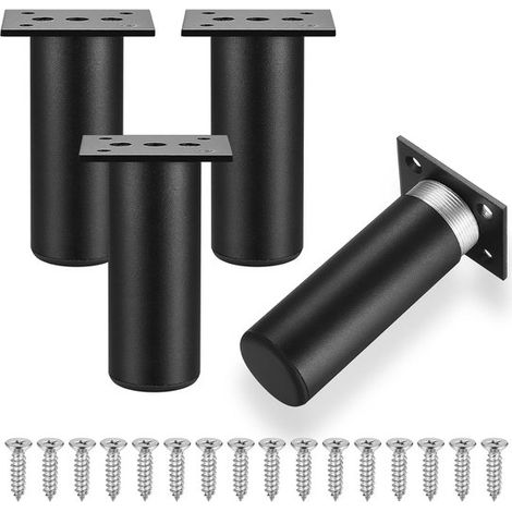 CSGoods – Set mit 4 Möbelbeinen (10 cm), Aluminium, Stuhl- und Tischbeine inklusive Schrauben (1/5)