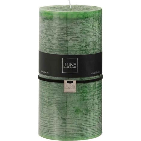 Bougie Cylindrique Déco "Junina" 20cm Vert Clair