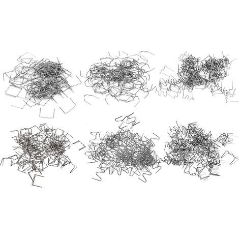 Pack of 1200 hot clips, 0.8 mm/0.6 mm, for automotive plastic welding repair (1/5)