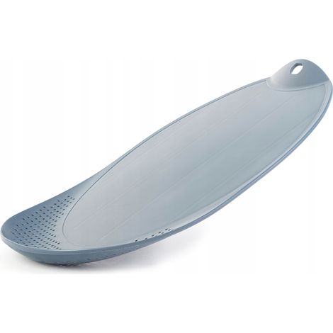 KADAX Tagliere con gocciolatoio e maniglia, plastica, grigio scuro (1/5)