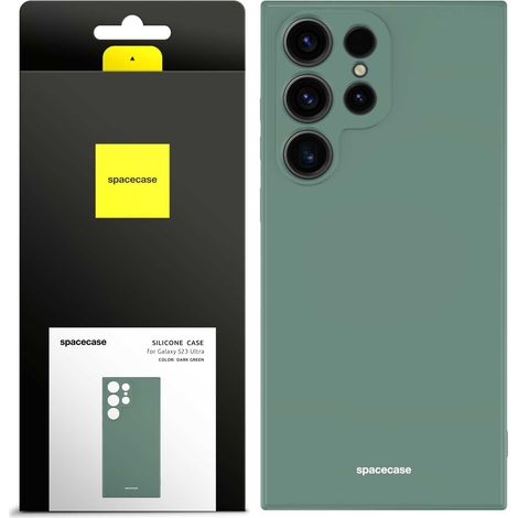 Custodia in silicone Spacecase per Galaxy S23 Ultra, grigio scuro (1/5)