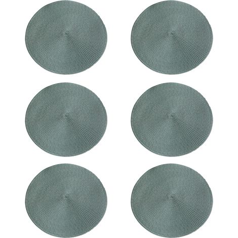 Rund 6er Set Platzsets Baumwolle für Hochzeit, Fest, Küche (1/5)