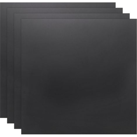 Lot de 4 Feuilles en Plastique ABS Rigide et Flexible 305 x 305 x 0,5 mm Noir (1/5)