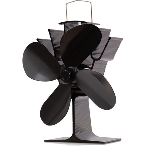 Wood Stove Fan, Quiet Operation, Wood Stove Fan, Heat Powered Fireplace Fan, 4 Blades, for Wood Stove, Fireplace Accessories (1/5)