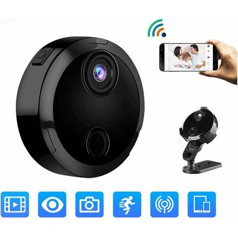 Mini Camera Espion, Full HD 1080P Camra Surveillance Voiture sans Fil avec Vision Nocturne et Dtection de Mouvement Avec (1/5)