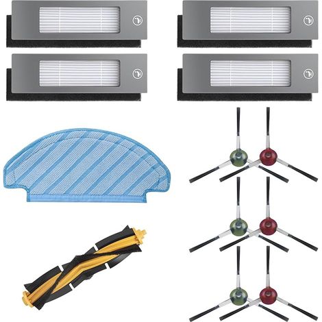 Lot de 12 Accessoires compatibles avec Ecovacs Deebot N8, T8, T8+, T8 AIVI, T8 Max, N8+, N8 Pro, N8 Pro+, T9, T9+ ozmo 950 920, pièces de Rechange pour aspirateurs (12 Accessories) (1/4)