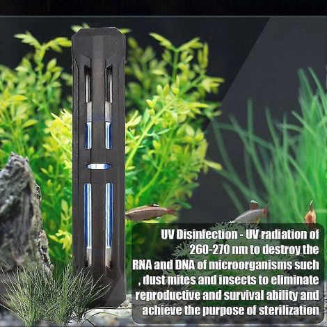 Lampe de stérilisation UV pour aquarium, submersible, élimination des algues par ultraviolets, 13 W