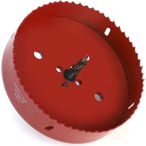 Sega a tazza bimetallica Ø 150 mm, acciaio rapido HSS M42, con attacco esagonale e punta da trapano per alluminio, ferro e legno - Crezuo