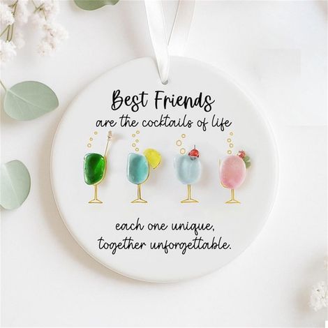 Ornement En Verre De Mer En Forme De Coeur - Décor Festif Et Souvenir Pour Arbre De Noël - 8 X 8 Cm - Blanc - Unité (1/4)