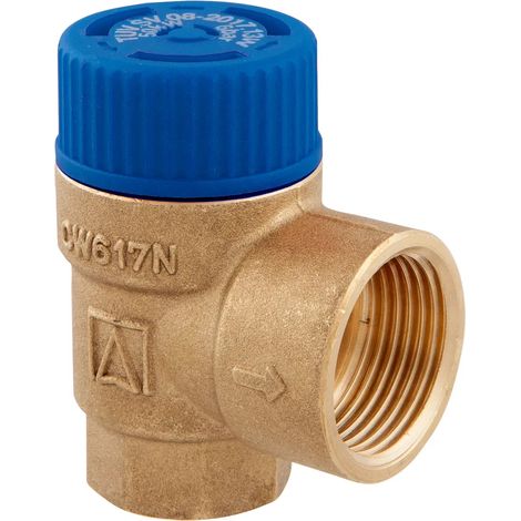Afriso Membran-Sicherheitsventil SVW (TÜV-geprüft) für Trinkwasser 6 bar- 10 bar 1/2" x 3/4" 6 bar