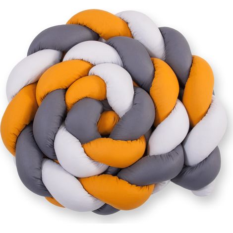 Paracolpi per lettino intrecciato XXL - grigio-senape-antracite (1/5)
