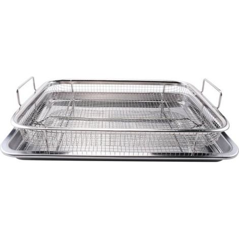 Panier de Friteuse à Air pour Four, Bac à LéGumes et PoêLe en Acier Inoxydable, Friture à Air de Luxe dans Votre Four, Ensemble de (1/4)