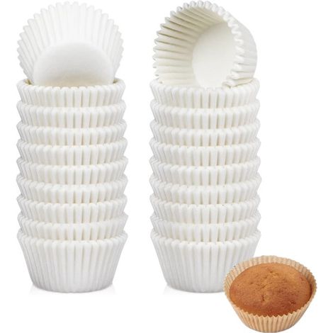 Papier Muffinförmchen 100 Stück Muffinformen Tarteformen Backpapier Hitzebeständig Fettabweisend 7 x 3 cm für Cupcakes, Muffins und Nüsse Khaki (1/5)