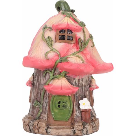 Maisonnette de jardin en résine imperméable et anti-poussière pour gnomes fée, décoration extérieure pour pelouse et cour, statuette de jardin (1/5)