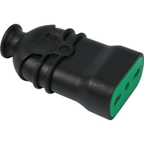 Fme art 81.111 presa diritta HI-PRO nera bipasso 2P + T 16A P17/11 CEI (1/2)