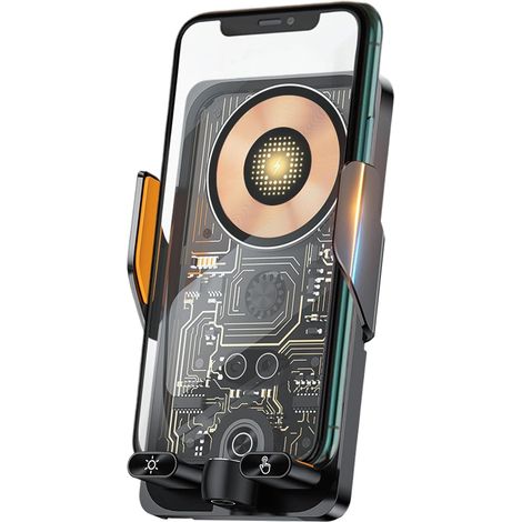 Support de téléphone pour grille d'aération, support de chargement à serrage automatique – Support de téléphone pour grille d'aération, support de téléphone pour enregistrement vidéo, appel, camion (1/5)