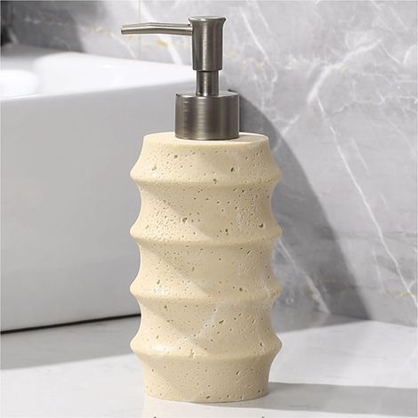 500-ml-Seifenspender aus Stein, Flüssigseifenspender für Bad und Küche, perfektes Geschenk
