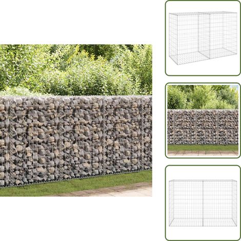 Protezione da pioggia - vidaXL Gabbione con Copertura in Acciaio Zincato 150x60x100 cm - Griglia di contenimento