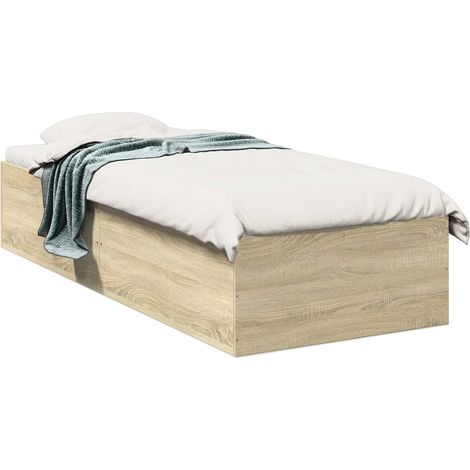 Maison Exclusive - Struttura letto a pavimento Rovere Sonoma 80 x 200 cm (1/5)