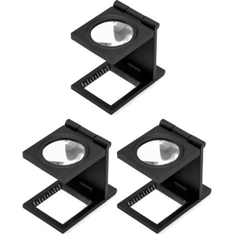 pièces loupe de Table Compte-Fils, Pliable Compteur de Fils en métal, grossissement de 10x, loupe de Lecture pour Travail, Bureau Maison, réparation, Hobby, Artisanat, journaux (1/5)