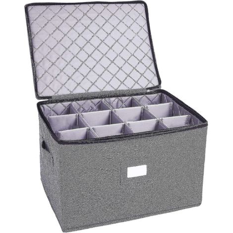 Verre à vin Compatible avec 12 verres à vin ou une boîte à vin pliable pouvant également servir de rangement pour les vêtements. Shlm (1/5)
