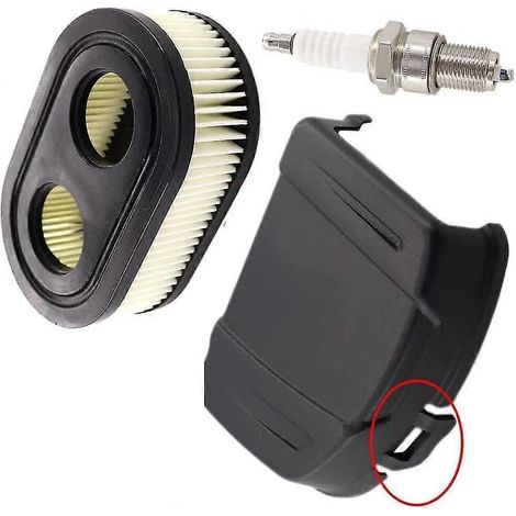 Couvercle de filtre à air ES G10007 avec bougie d'allumage pour moteur de tondeuse Briggs & Stratton séries 650exi, 675exi, 675is, 798452 et 594575 (pièce de rechange chaude).