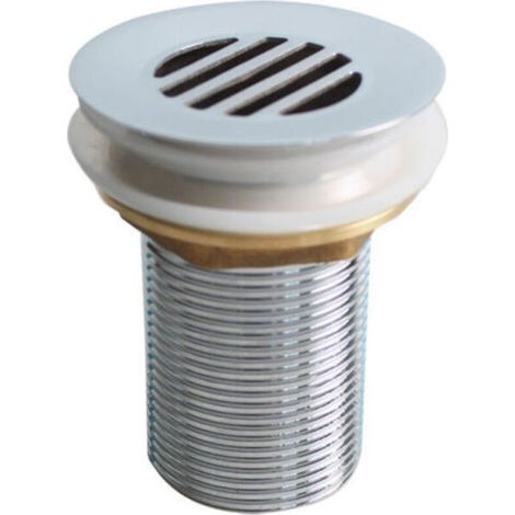 Bonde fixe pour lavabos sans trop-plein - écoulement libre - grille en laiton (1/5)