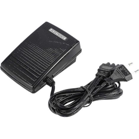 Fußschalter mit Netzkabel, europäischer Stecker 200–240 V, schwarz (1/4)