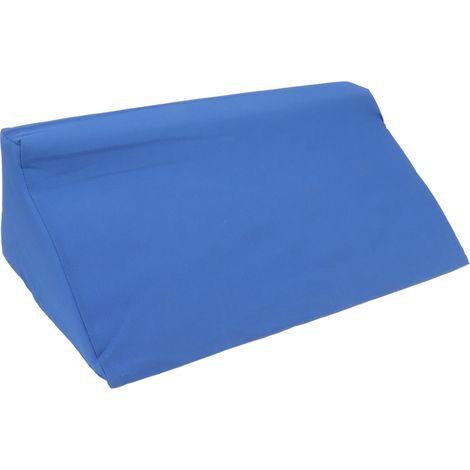 Coussin latéral bleu en similicuir avec fermeture éclair invisible, coussin inclinable pour adultes, personnes dormant sur le côté, femme enceinte, 60 x 25 x 20 cm (1/5)