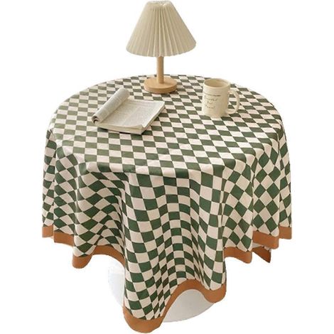 Nappe à carreaux, style rétro, rectangulaire, ronde, table basse (1/5)