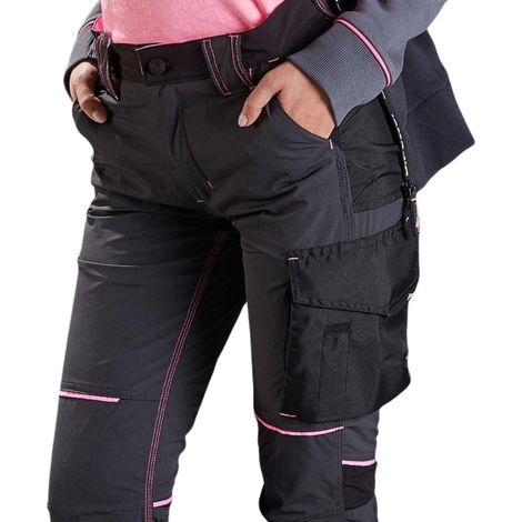 Pantaloni da Lavoro da Donna U Power World Grigio-Fuxia L