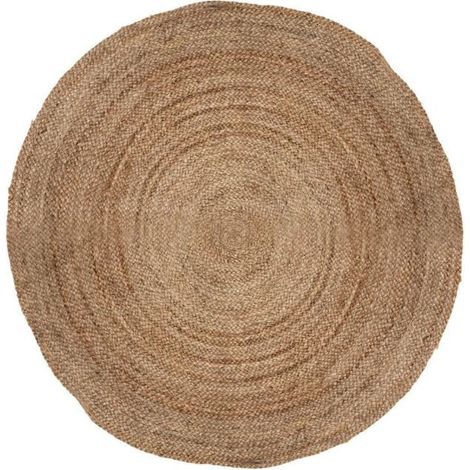 Tapis Rond Jute Tressé 120 cm - SILUMEN