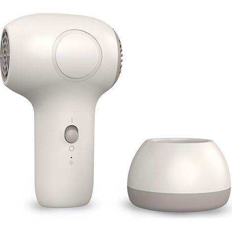Sèche-cheveux pour bébé, Chaleur Douce à Faible Bruit pour bébé en Bas âge, Sèche-cheveux sans Fil Rechargeable à Température Constante à 2 Vitesses, Petit Sèche-cheveux (Blanc (1/5)