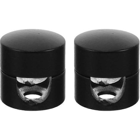 Set mit 2 Metallhaken für Leuchten, Haken für Deckenlampenkabel – 1,80 x 1,80 x 1,60 cm – Schwarz (1/5)
