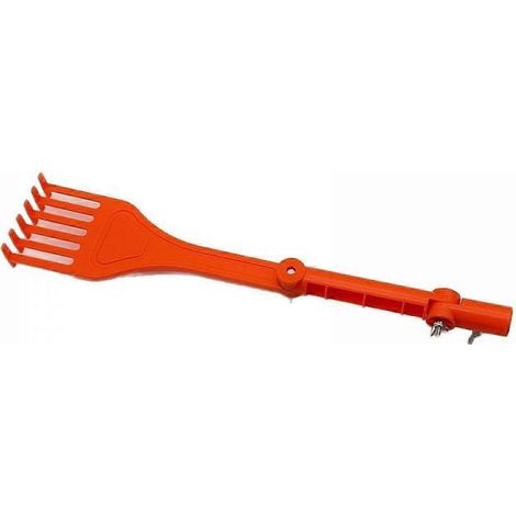 Ce mini nettoyeur de gouttières en forme de râteau, doté d'une poignée rotative, facilite le nettoyage des gouttières et des zones difficiles d'accès depuis le sol, et permet également d'enlever facil (1/5)