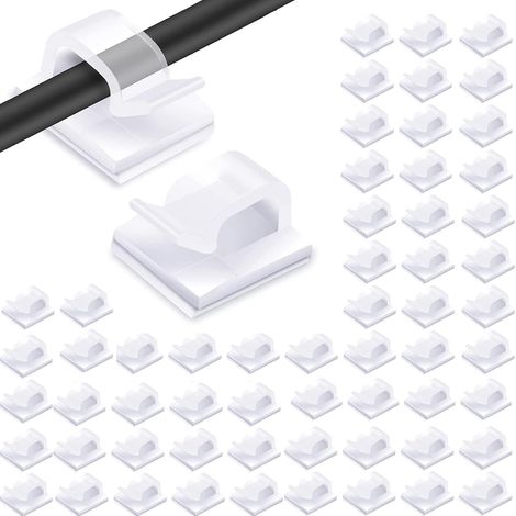 60 Pcs Cable Clips,Tidy Holder,Adhesive Self Wire,Sticky for Cables Holders for Wall,Clip Management Outdoor,Light Hooks Cord Organiser for Hanging Decorations Transparent,Organizer,String Lights (1/5)