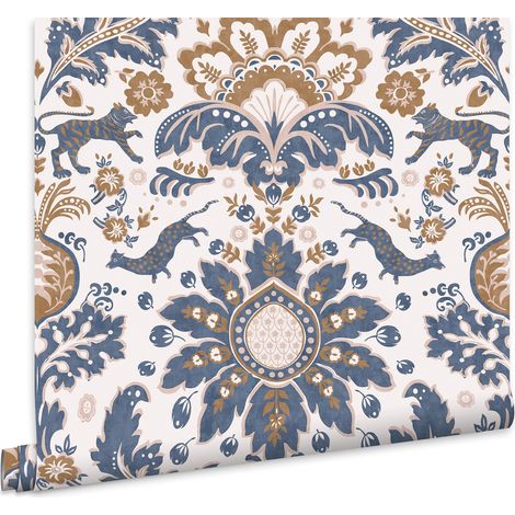Joules Vliestapete Animal Tiere Blau 10mx52cm (1/5)
