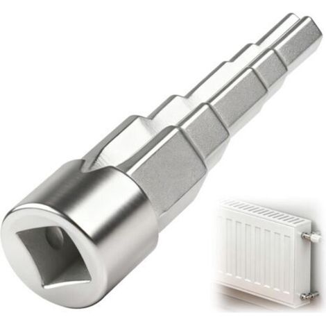 Clé de Montage Étagée Universelle pour Installations Sanitaires, Clé de Radiateur Étagée 5 Niveaux avec Douille Carrée 1/2", Cliquet Radiateur Multiusage pour Radiateurs et Chauffage (1/4)