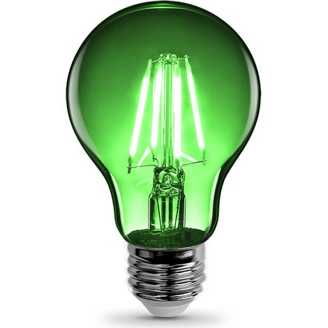 Alcapower Lampada Filamento LED Classica 4W E27 230V con Luce Decorativa di Colore Verde, Angolo di Emissione 360 Gradi, Durata 25000 Ore di Luce