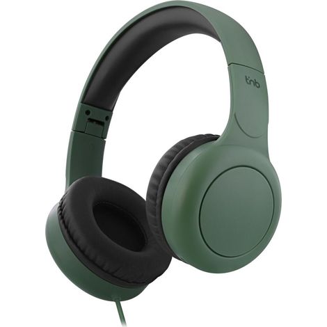 T'nB - casque filaire supra-aural, de coussinets en mousse, de revêtement de l'arceau pour un confort optimal, cable USB-C, commandes intégrées, microphone - Bleu.
