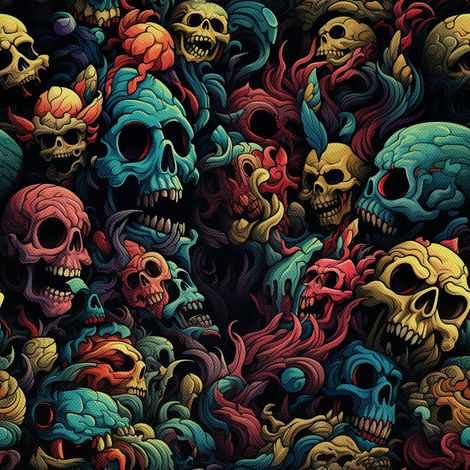 Tela decorativa para exteriores Oxford - Motivo de calavera I DX4253 (1/5)